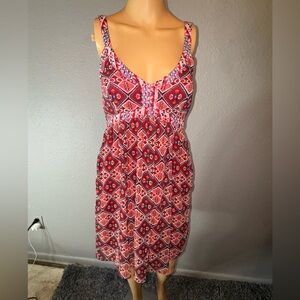 Hollister Red Patterned Mini Dress
